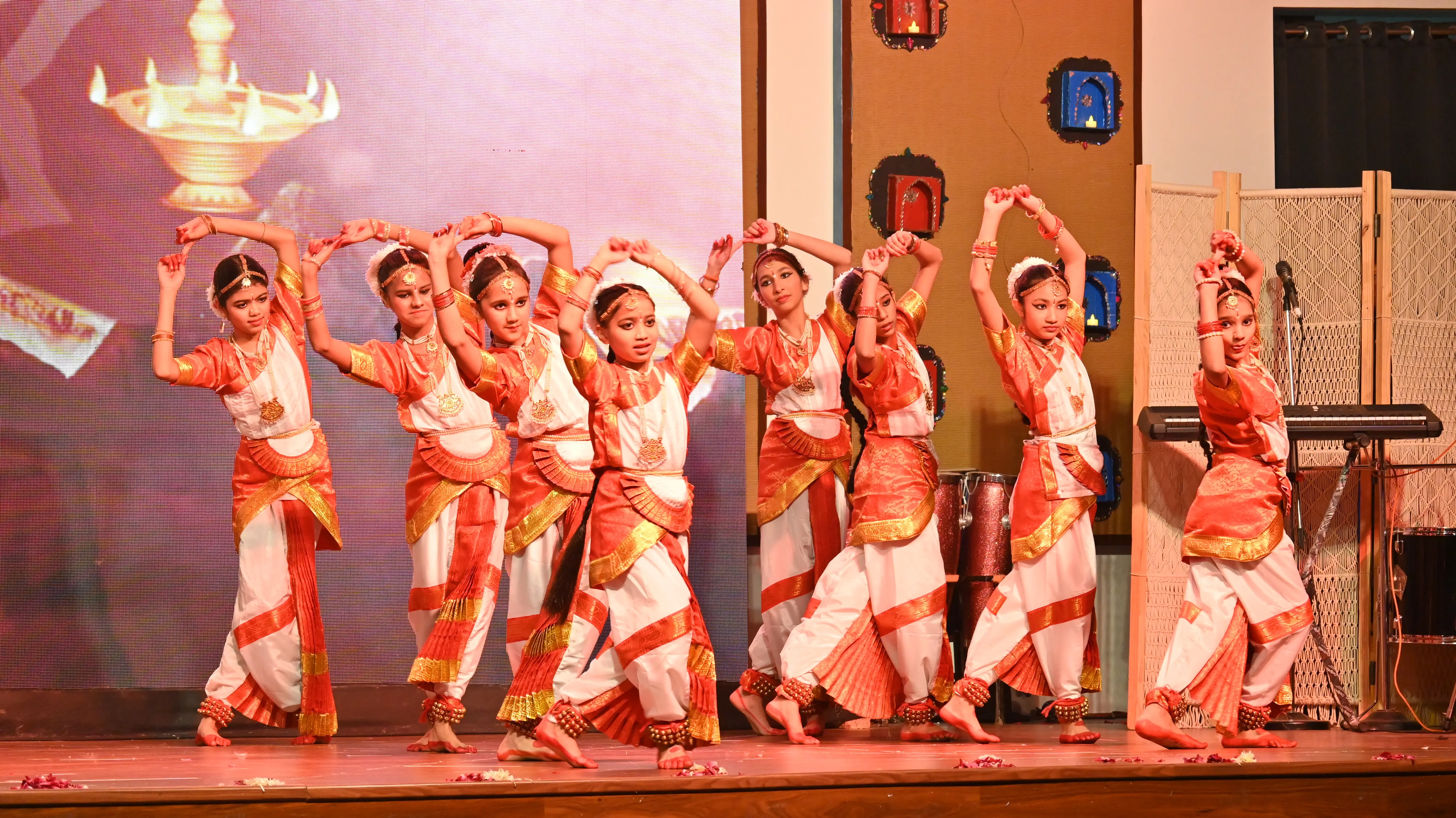 Students performing dance