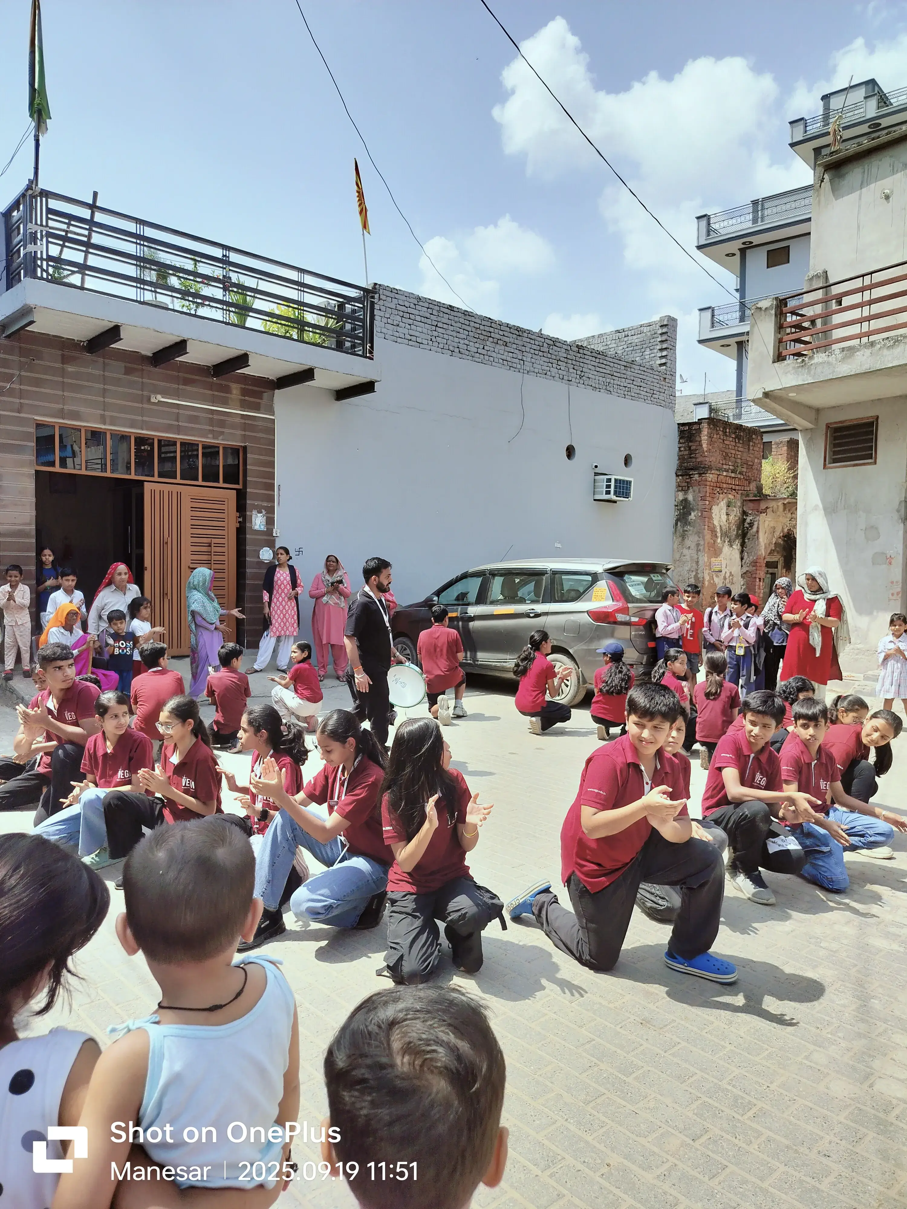 Students engaged in creative visual arts activities