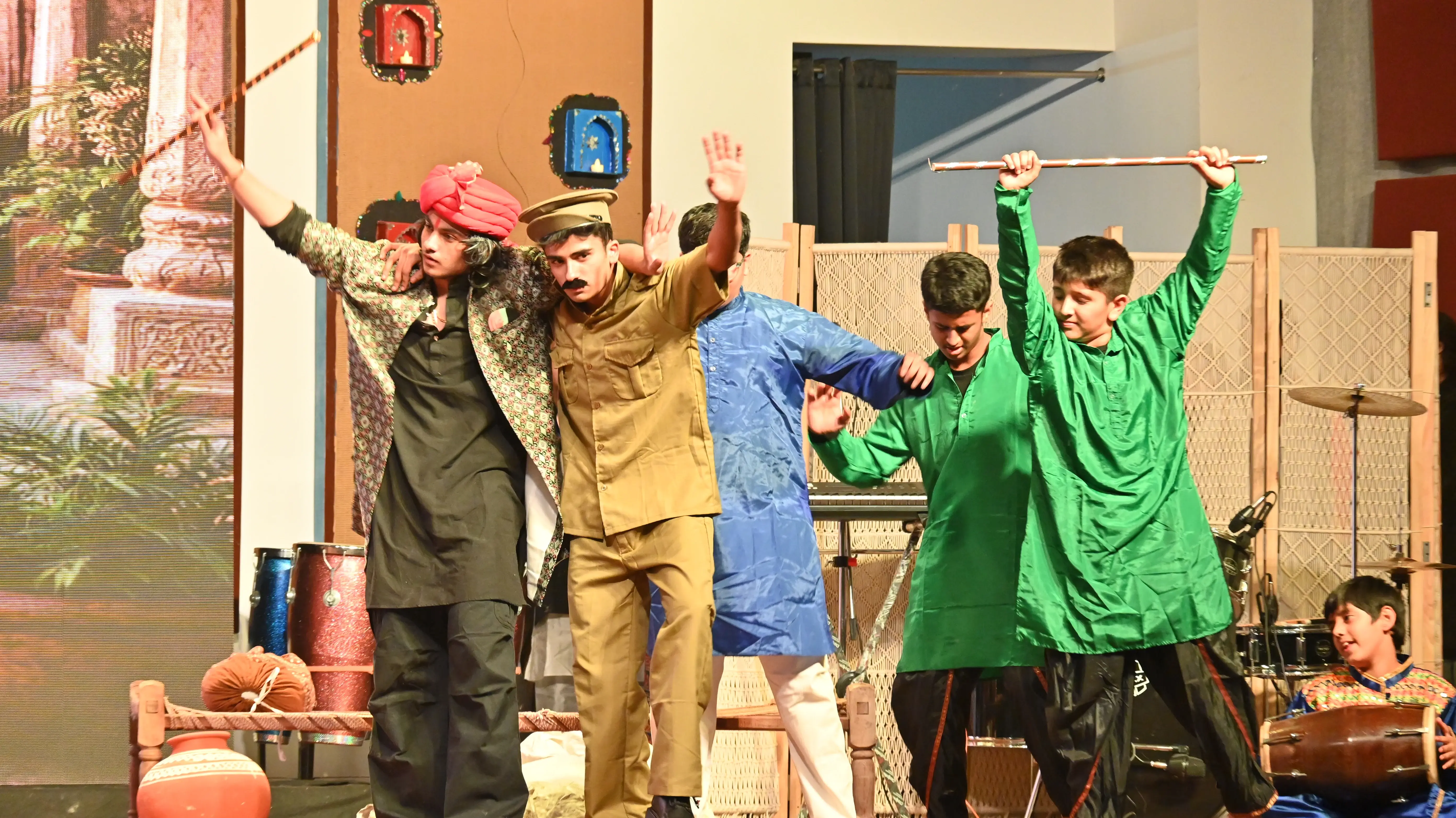 Stage performance and storytelling by students